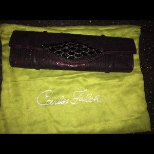 Carlos Falchi Python Jewel Clutch